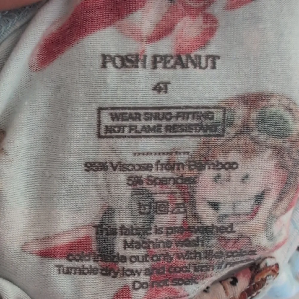 Posh Peanut Light Blue & Pink Cartoon Plane Pajama Top